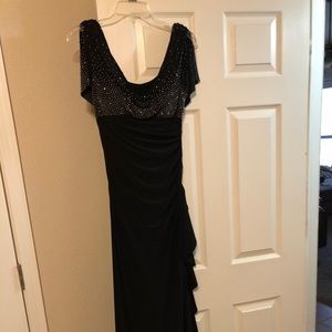 Size 4 black beaded evening gown